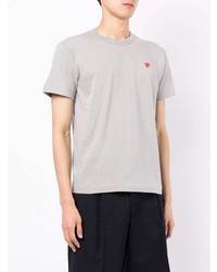 T-shirt à col rond gris Comme Des Garcons Play