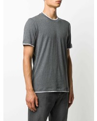 T-shirt à col rond gris Brunello Cucinelli