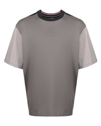 T-shirt à col rond gris Coohem