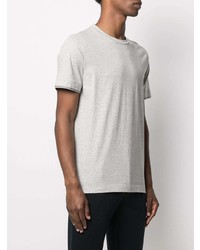 T-shirt à col rond gris Canali
