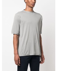 T-shirt à col rond gris Kiton