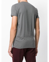 T-shirt à col rond gris Tomas Maier