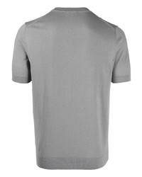 T-shirt à col rond gris Fedeli