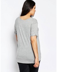 T-shirt à col rond gris Asos