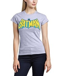 T-shirt à col rond gris DC Comic