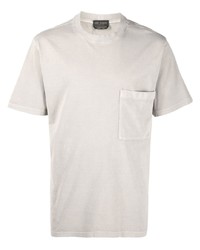 T-shirt à col rond gris Dell'oglio
