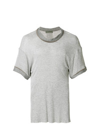 T-shirt à col rond gris Di Liborio