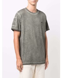 T-shirt à col rond gris Helmut Lang