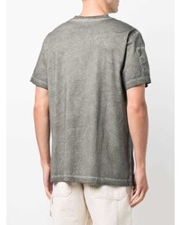 T-shirt à col rond gris Helmut Lang