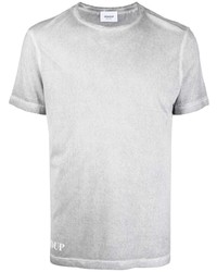 T-shirt à col rond gris Dondup