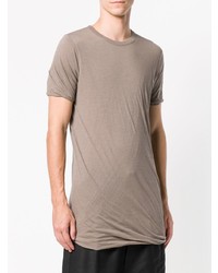 T-shirt à col rond gris Rick Owens