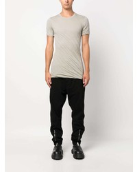 T-shirt à col rond gris Rick Owens