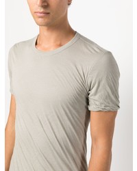 T-shirt à col rond gris Rick Owens