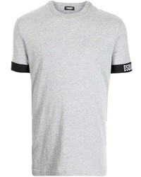 T-shirt à col rond gris DSQUARED2