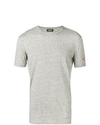 T-shirt à col rond gris DSQUARED2