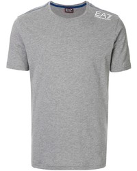 T-shirt à col rond gris Ea7 Emporio Armani