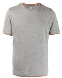 T-shirt à col rond gris Eleventy
