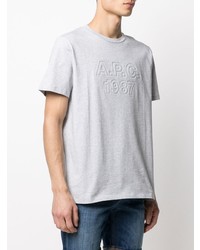 T-shirt à col rond gris A.P.C.