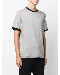 T-shirt à col rond gris Emporio Armani