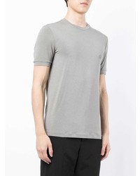 T-shirt à col rond gris Giorgio Armani