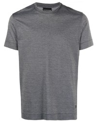 T-shirt à col rond gris Emporio Armani