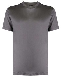 T-shirt à col rond gris Emporio Armani