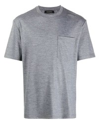 T-shirt à col rond gris Ermenegildo Zegna