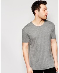 T-shirt à col rond gris Esprit