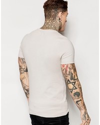 T-shirt à col rond gris Asos