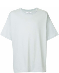 T-shirt à col rond gris Facetasm