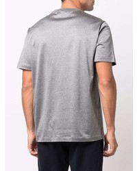 T-shirt à col rond gris Brioni