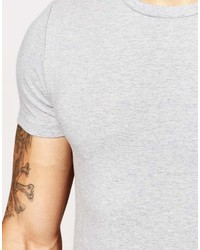 T-shirt à col rond gris Asos