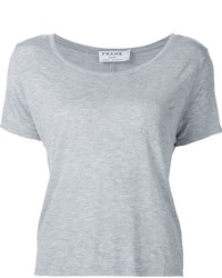 T-shirt à col rond gris Frame