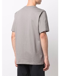 T-shirt à col rond gris MSGM