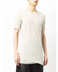 T-shirt à col rond gris Rick Owens