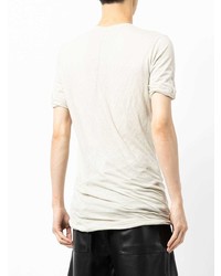 T-shirt à col rond gris Rick Owens