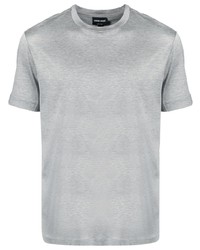 T-shirt à col rond gris Giorgio Armani