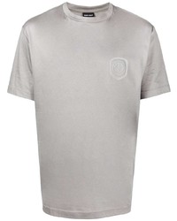 T-shirt à col rond gris Giorgio Armani