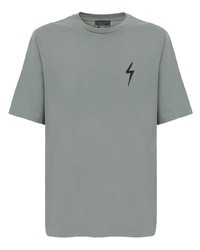 T-shirt à col rond gris Giuseppe Zanotti