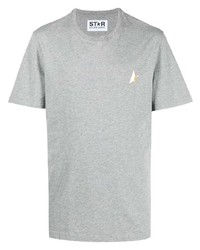 T-shirt à col rond gris Golden Goose