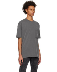 T-shirt à col rond gris Solid Homme