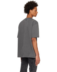 T-shirt à col rond gris Solid Homme