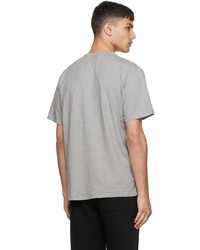 T-shirt à col rond gris MAISON KITSUNÉ