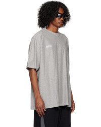 T-shirt à col rond gris Vetements