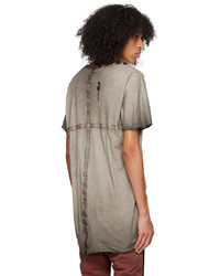 T-shirt à col rond gris Boris Bidjan Saberi