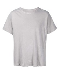 T-shirt à col rond gris Greg Lauren