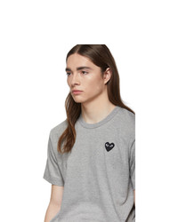 T-shirt à col rond gris Comme Des Garcons Play