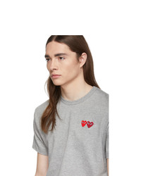 T-shirt à col rond gris Comme Des Garcons Play