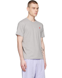 T-shirt à col rond gris Comme Des Garcons Play