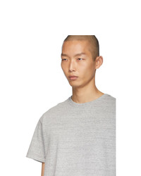 T-shirt à col rond gris Bottega Veneta